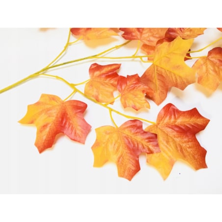 POMARAŃCZOWE jesienne liście gałązka dodatek do stroika wiązanki święta