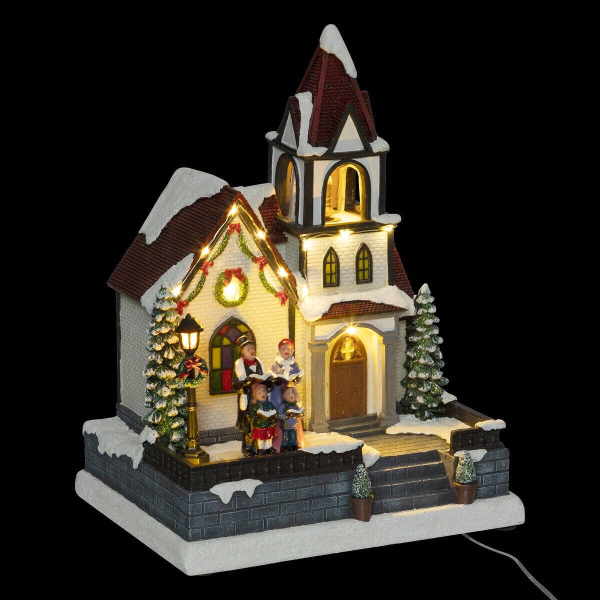 Dekoracja - scenka LED 30x23x18 cm z kościołem KYRKA