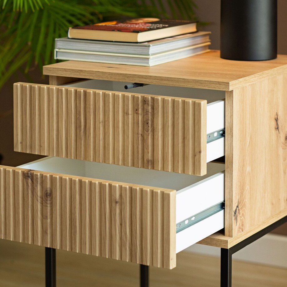 Konsimo RECTUS Zestaw stolików nocnych 2szt.w kolorze dębu artisan