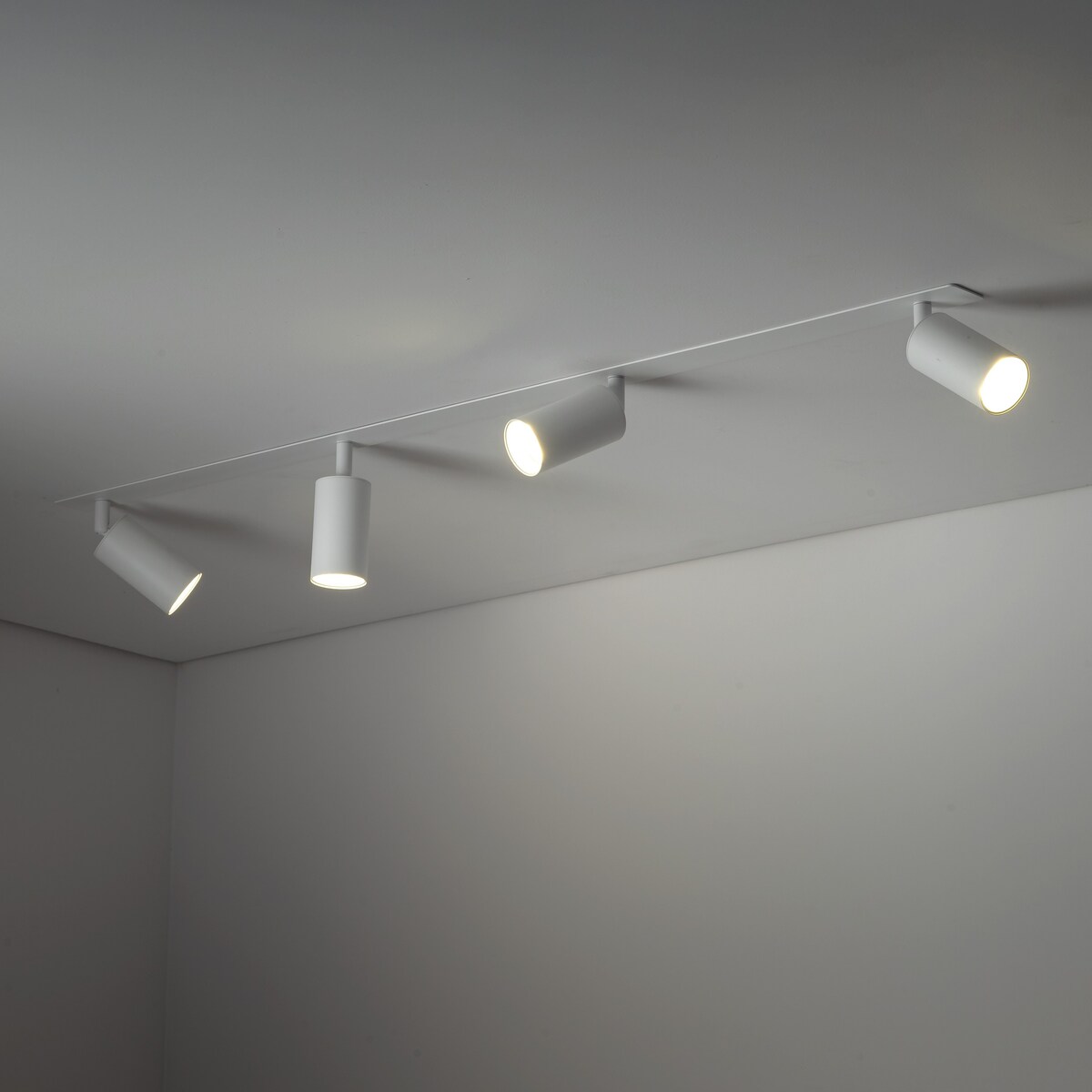 Lampa reflektor podtynkowy poczwórny TK Lighting AMIS WHITE 10813 GU10 biała złoty akcent ruchome spoty 230V