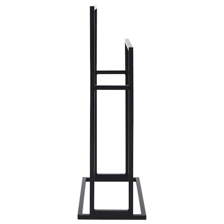 vidaXL Wolnostojący wieszak na ręcznik, czarny, 48x24x78,5 cm, żelazny