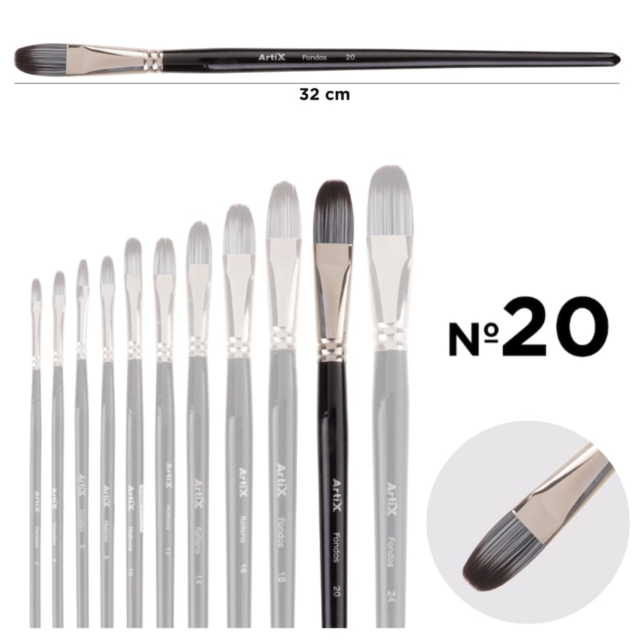 pędzel artystyczny koci język nr 20 artix pp298-10 profesjonalny