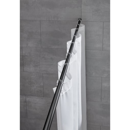 Kleine Wolke Drążek prysznicowy teleskopowy 21 mm 75-125 cm czarny mat aluminium uszlachetnione