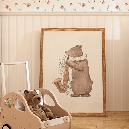 Plakat Miś muzyk 30x40