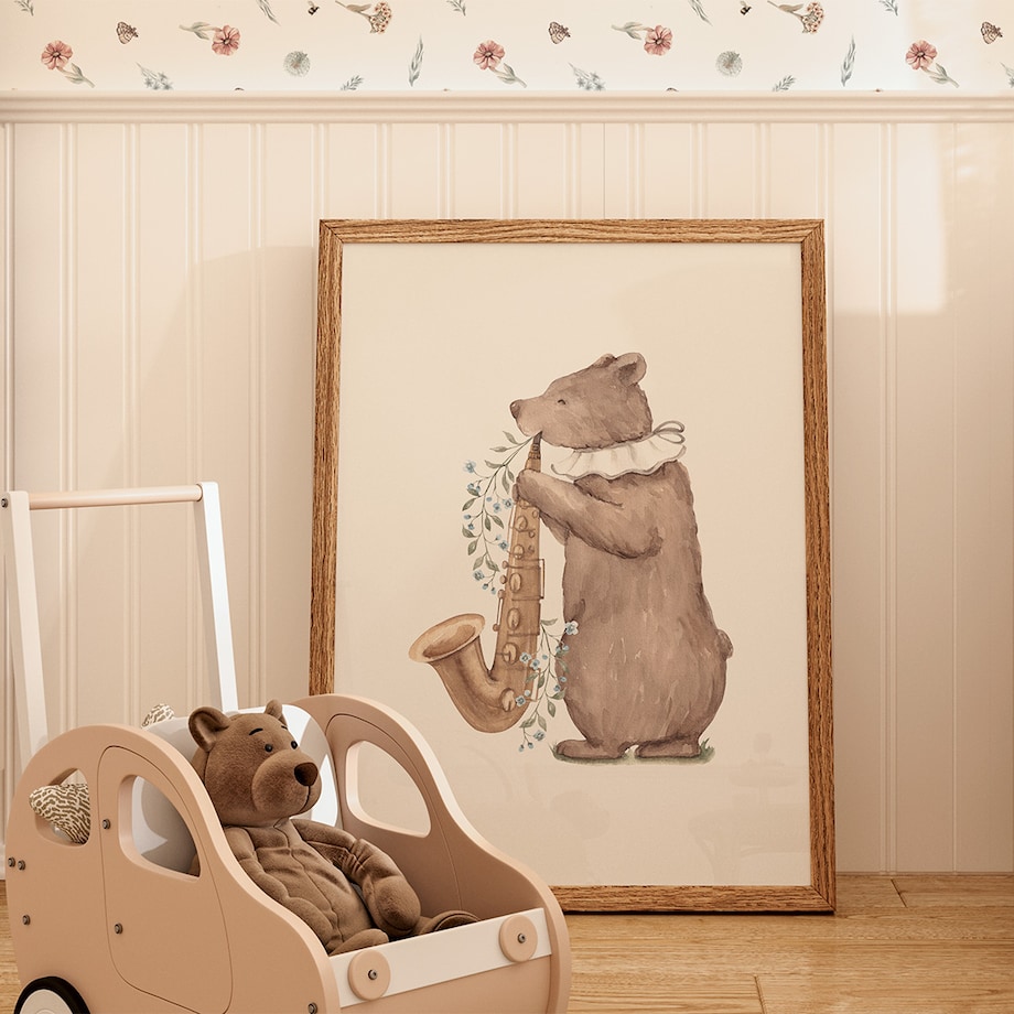 Plakat Miś muzyk 30x40