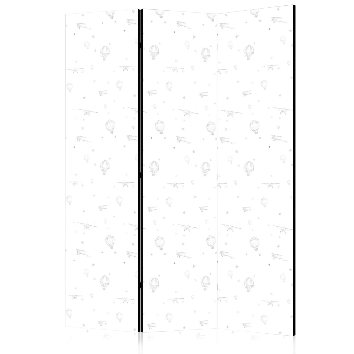 Parawan akustyczny Dla dzieci 135x172 cm 3-częściowy czarny