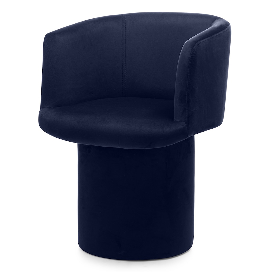 Fotel obrotowy, welur, granatowy Haco