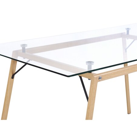 Stół do jadalni szklany 140 x 80 cm KAMINA