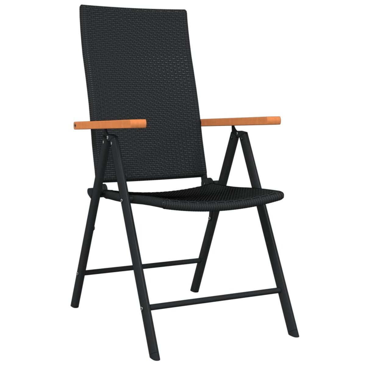 vidaXL 7-częściowy zestaw mebli ogrodowych, czarny