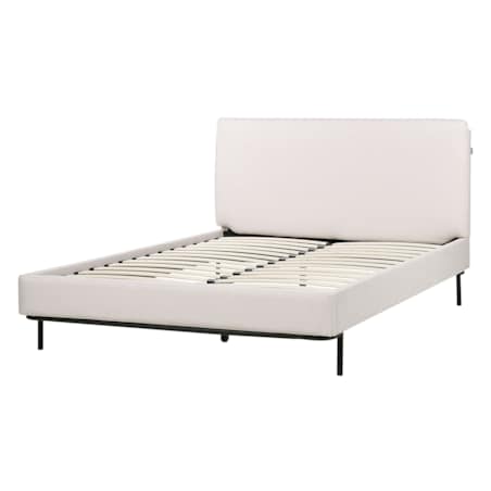 Łóżko tapicerowane 140 x 200 cm beżowe CORIO