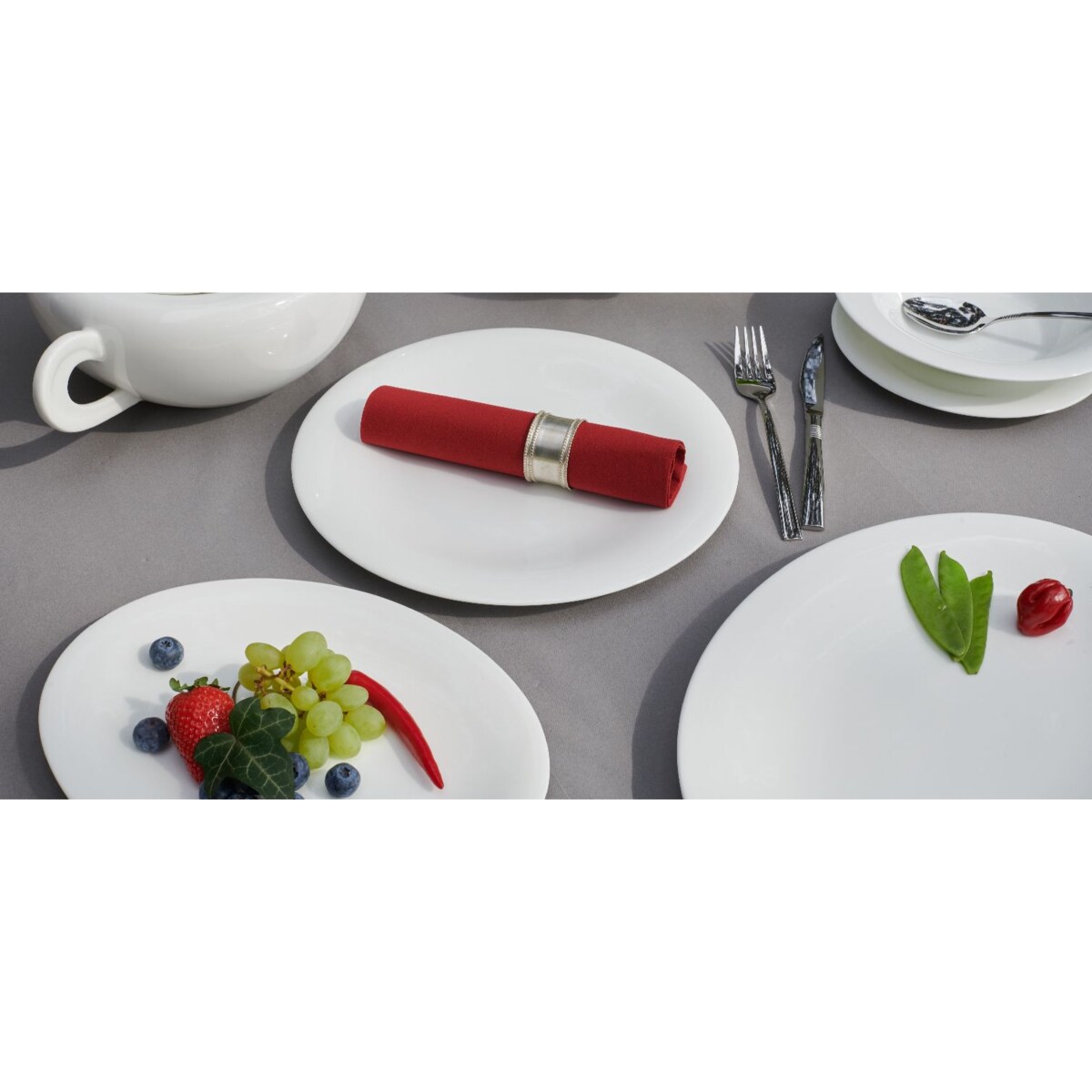 VILLA ITALIA Talerz płytki porcelanowy 28 cm NAOMI WHITE