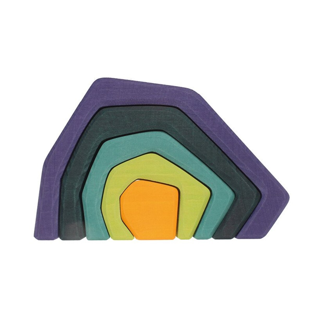 Kształt Ziemia - drewniane klocki Grimm's kolorowe 1+