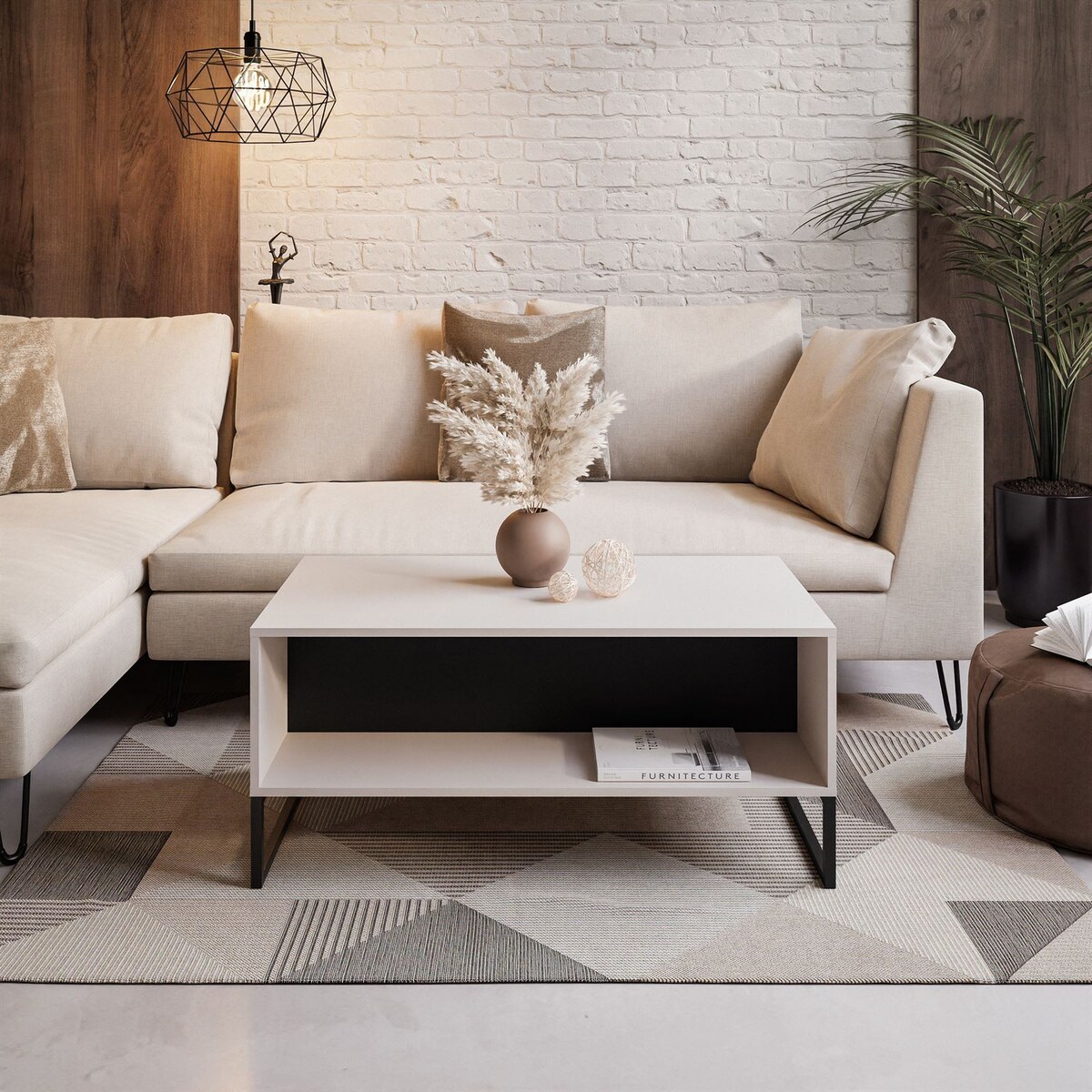 Stolik kawowy MOONLIGHT kaszmir czarny