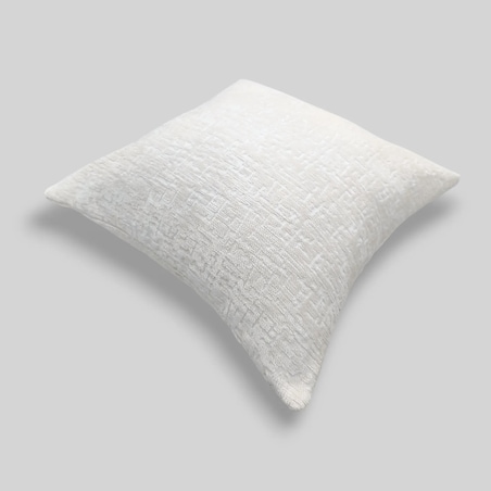 Duża biała poduszka 50x50 Bess - waniliowa biel