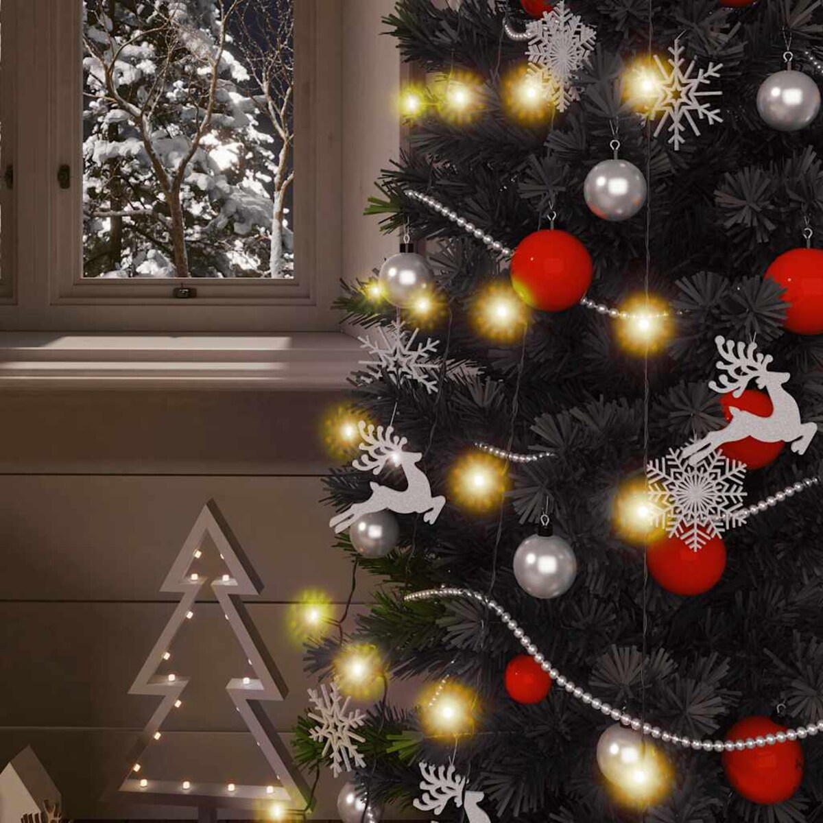 vidaXL Solarne lampki dekoracyjne, 5 szt., 5x200 LED, ciepłe białe