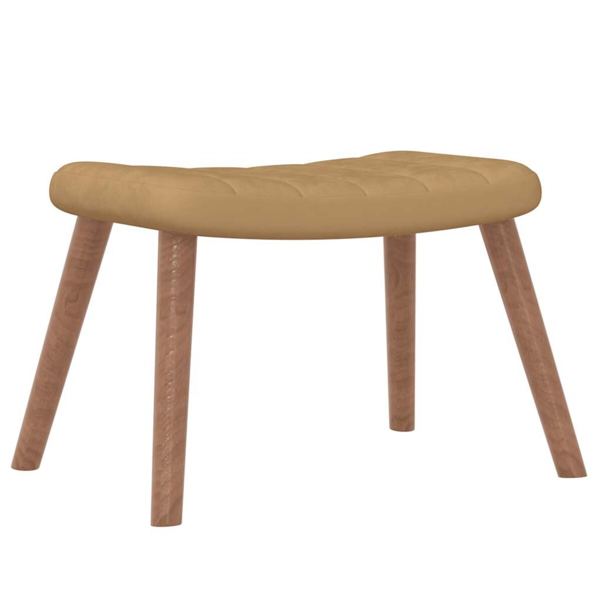 vidaXL Fotel bujany z podnóżkiem, brązowy, obity aksamitem