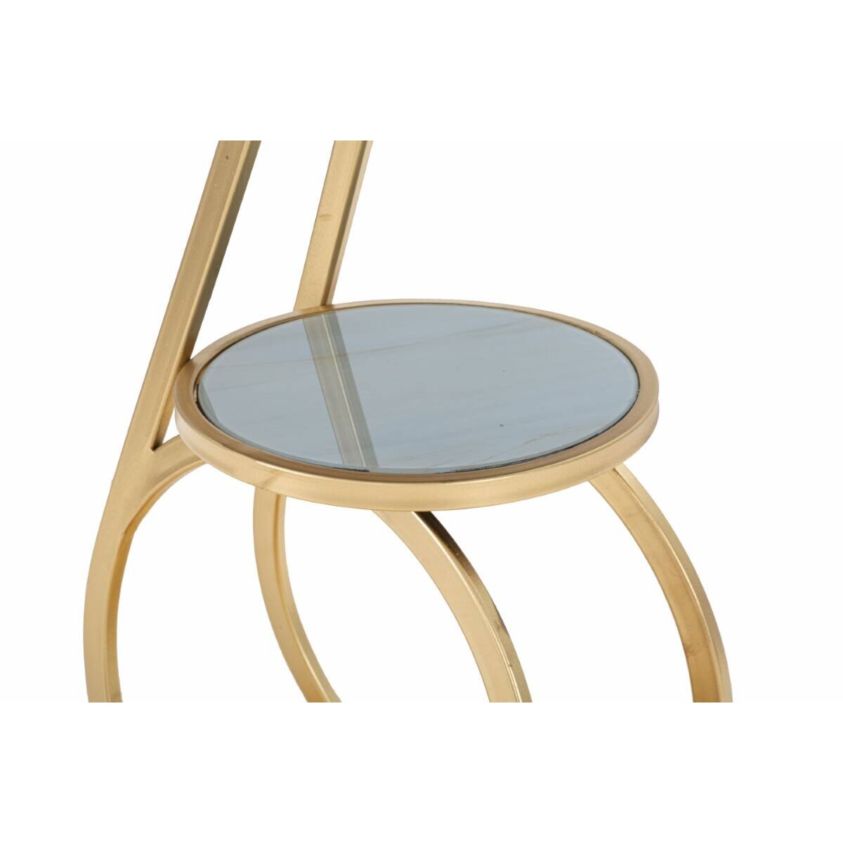 Stolik pomocniczy, okrągły, złoty stelaż, Ø 55 cm