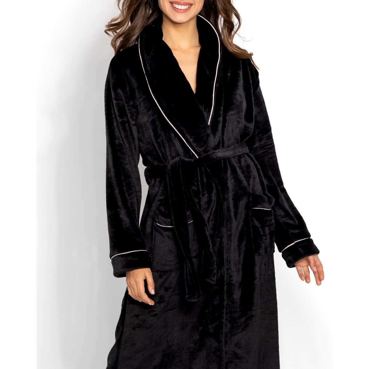 Szlafrok Charlotte Long Black, XL