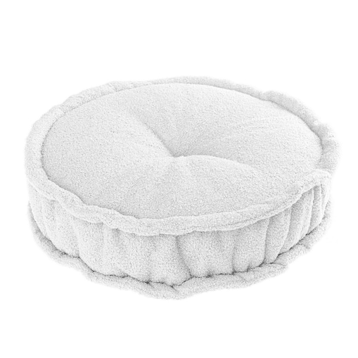 Puf francuski, biały, 50x13cm, Boucle