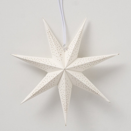Ozdoba - gwiazda bambusowa Ø 20 x 7 cm SAKANNA biała small