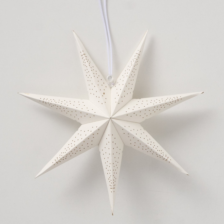 Ozdoba - gwiazda bambusowa Ø 20 x 7 cm SAKANNA biała small