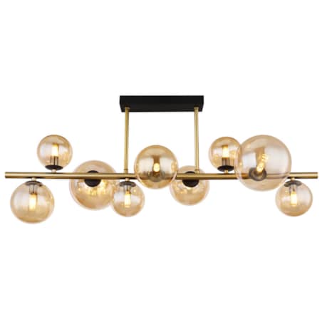 Przysufitowa lampa Riha 56135-9D bubbles czarna bursztynowa