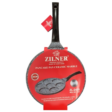 Patelnia do naleśników placków pancake buźki 26cm 7 smileys indukcja ZILNER