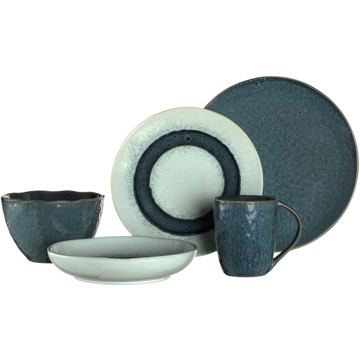 Talerz płaski 27cm niebieski 6szt MATERA