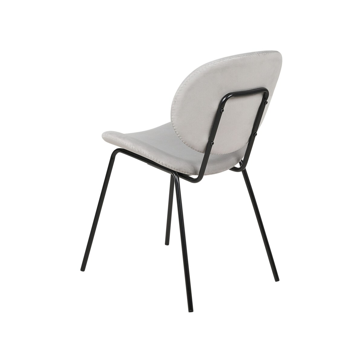 Zestaw 2 krzeseł do jadalni welurowy jasnoszary LUANA