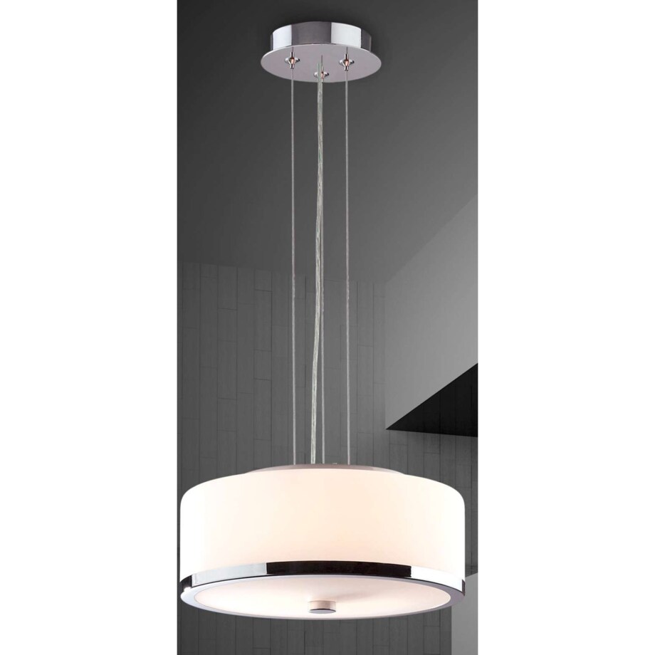 LAMPA wisząca LORIS MA01806CD-002 Italux okrągła OPRAWA zwis chrom biały