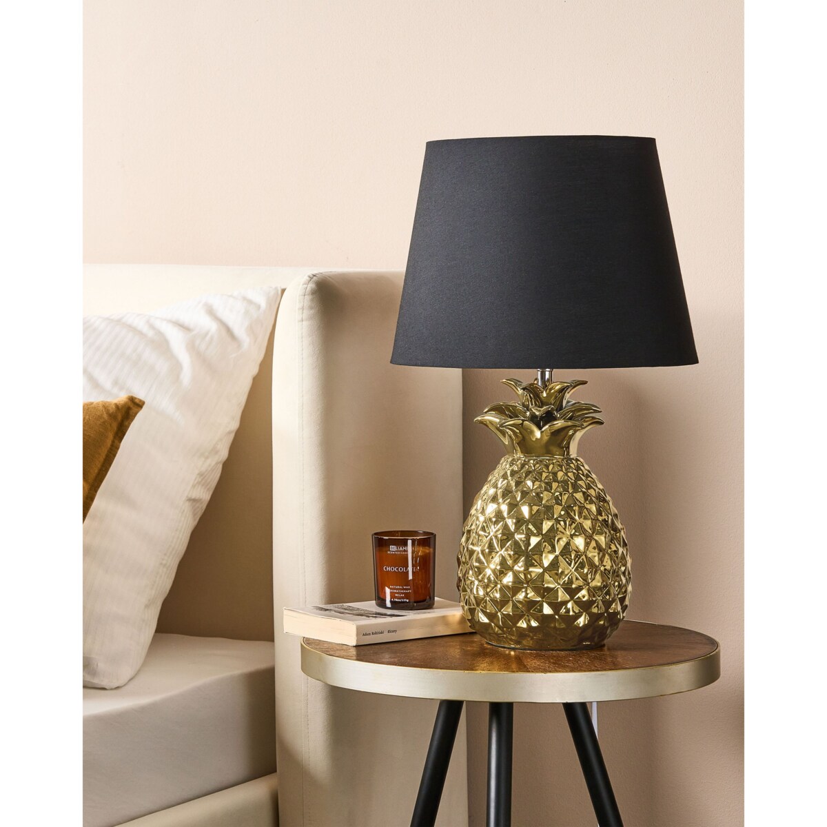 Lampa stołowa ceramiczna złota PINEAPPLE