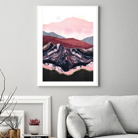Poster Story, Plakat, Obraz - Purpurowe Góry, wymiary 42 x 60 cm
