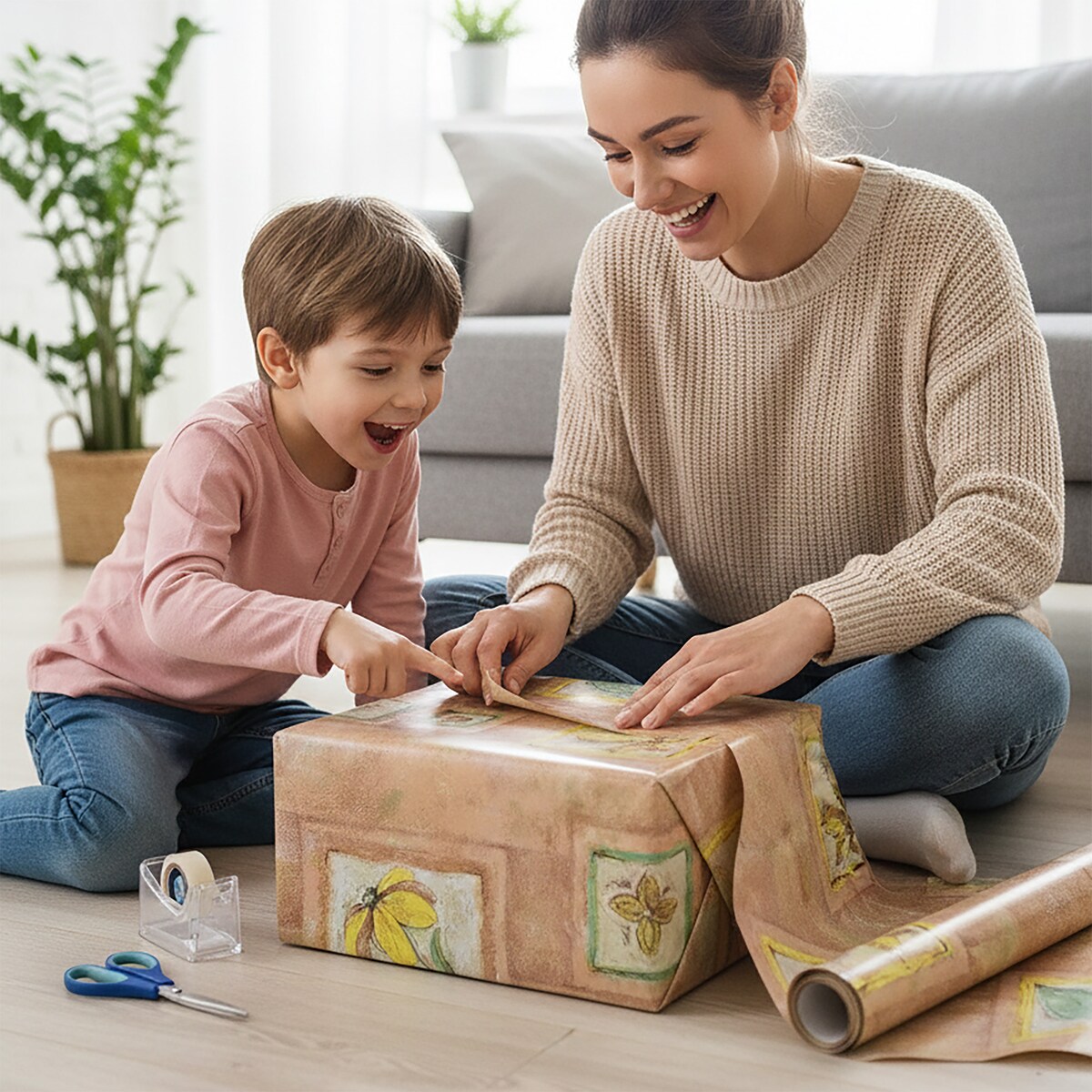 Papier Prezentowy Do Pakowania Prezentów 20 m MEGAROLKA Ozdobny Do Paczek Na Walentynki Urodziny