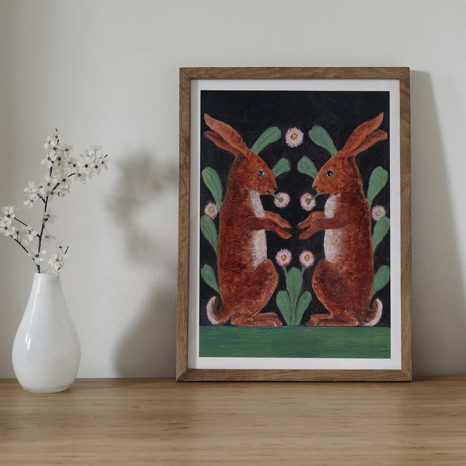 Plakat Dwa Zające 30x40cm