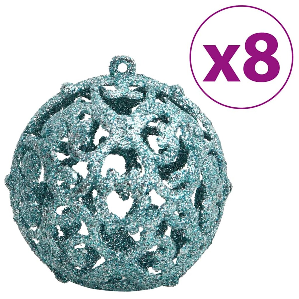 vidaXL Bombki świąteczne 100 szt., turkusowe, 3/4/6 cm