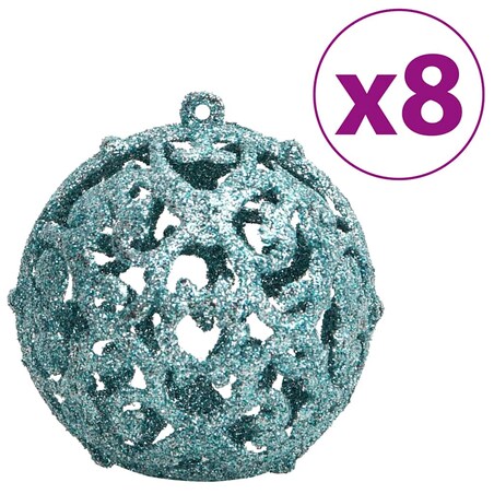 vidaXL Bombki świąteczne 100 szt., turkusowe, 3/4/6 cm