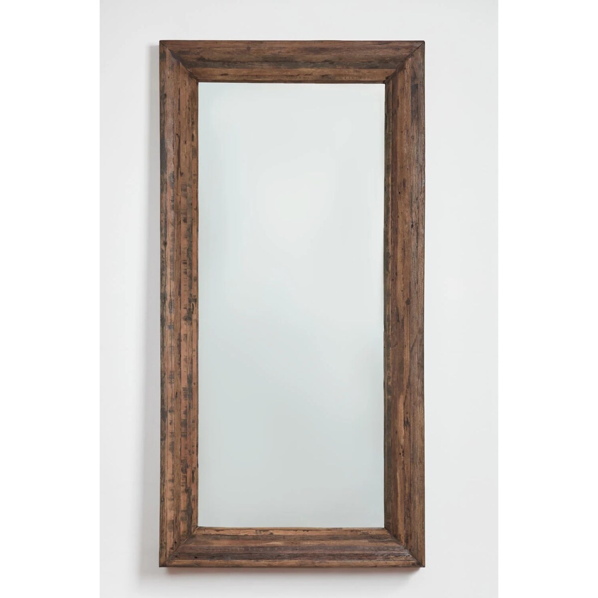 Prostokątne lustro z drewna z odzysku Juvira 110x220 cm