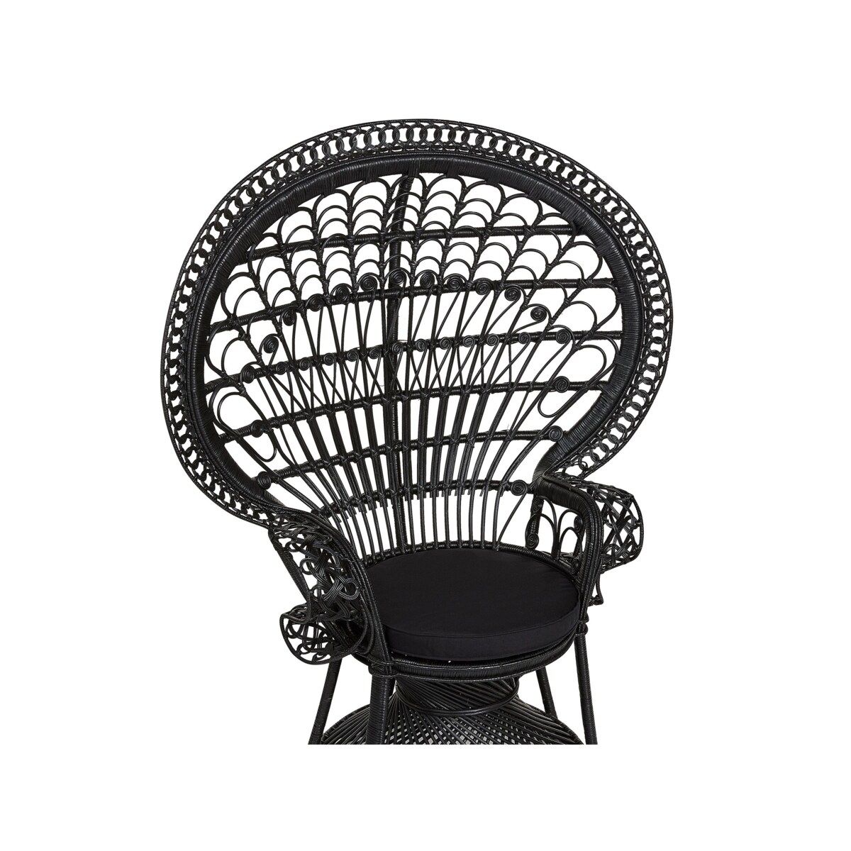 Fotel paw rattanowy czarny EMMANUELLE