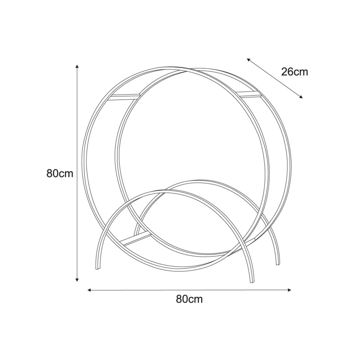 Stojak na drewno KS-20 z serii KAJA HOME