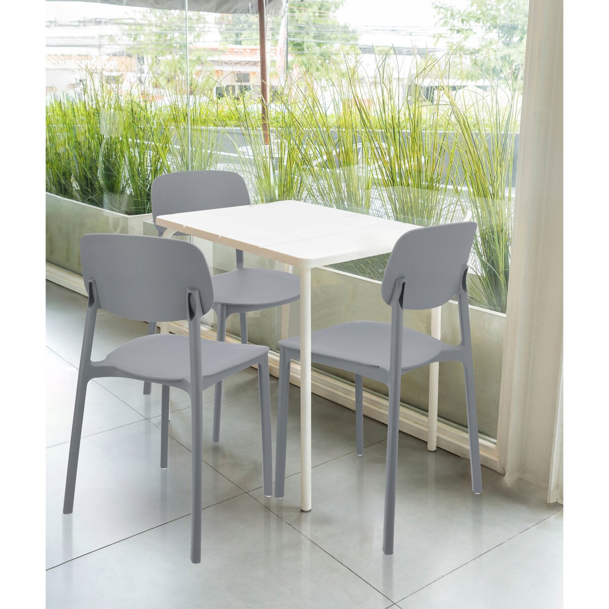 4 X Krzesło Do Jadalni Kuchni Stołu Zestaw Komplet Lara Szare