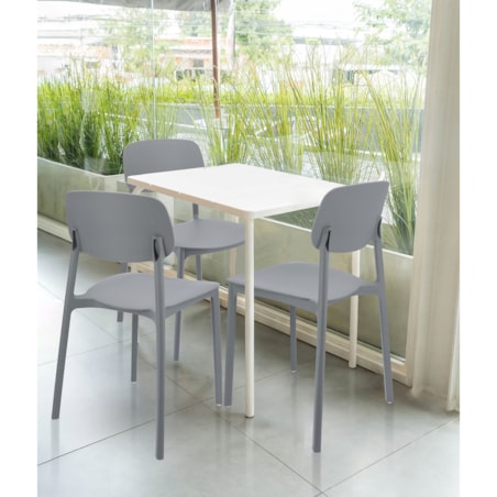 4 X Krzesło Do Jadalni Kuchni Stołu Zestaw Komplet Lara Szare