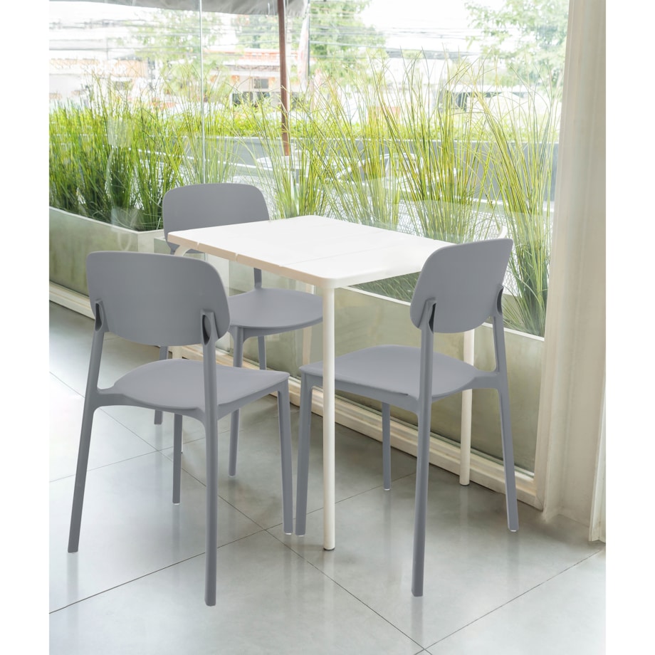 4 X Krzesło Do Jadalni Kuchni Stołu Zestaw Komplet Lara Szare