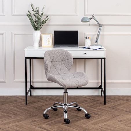 Fotel do biura obrotowy nowoczesny szary