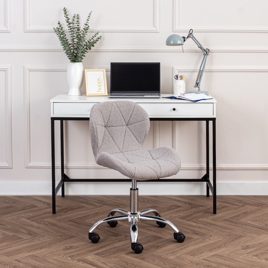 Fotel do biura obrotowy nowoczesny szary