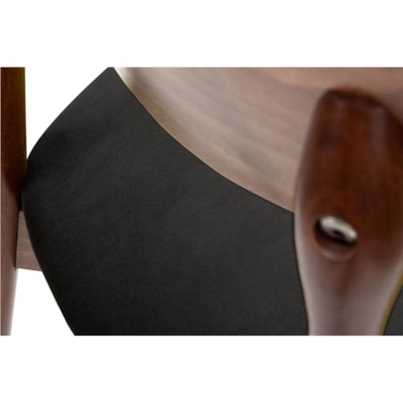 KONSIMO RABI drewniane krzesła 2 sztuki orzech czarny welur