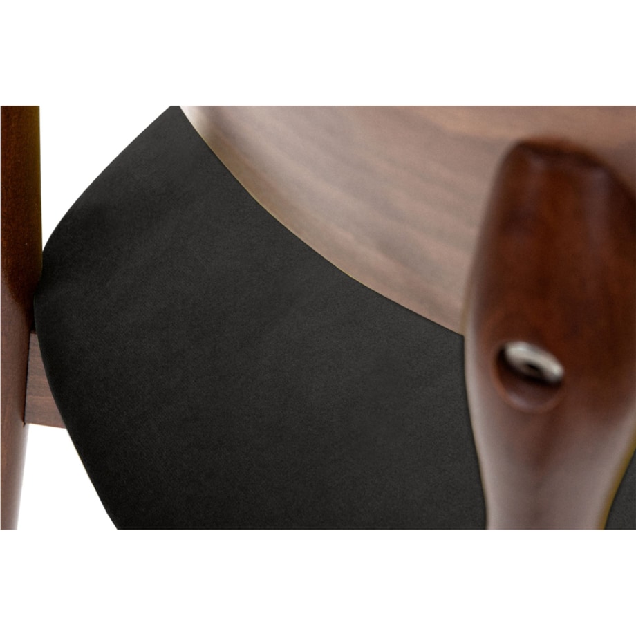 KONSIMO RABI drewniane krzesła 2 sztuki orzech czarny welur