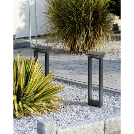 Lampa ogrodowa słupek solarna LED MALDEN Z czujnikiem ruchu Czarny