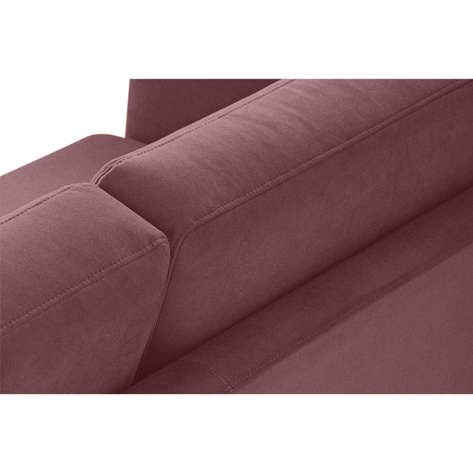 KONSIMO TAGIO Narożnik skandynawski welurowy w kolorze różowym, prawy