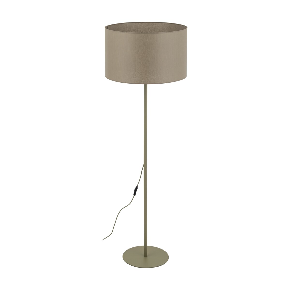 Lampa Stojąca Tk Lighting Dalum Oliwkowa Podłogowa 1Xe27 Abażur 50Cm, Wysokość 151Cm -1Szt.
