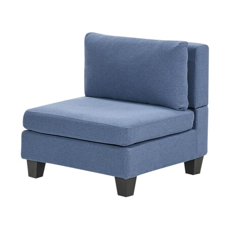 Sofa modułowa 5-osobowa z otomaną niebieska UNSTAD